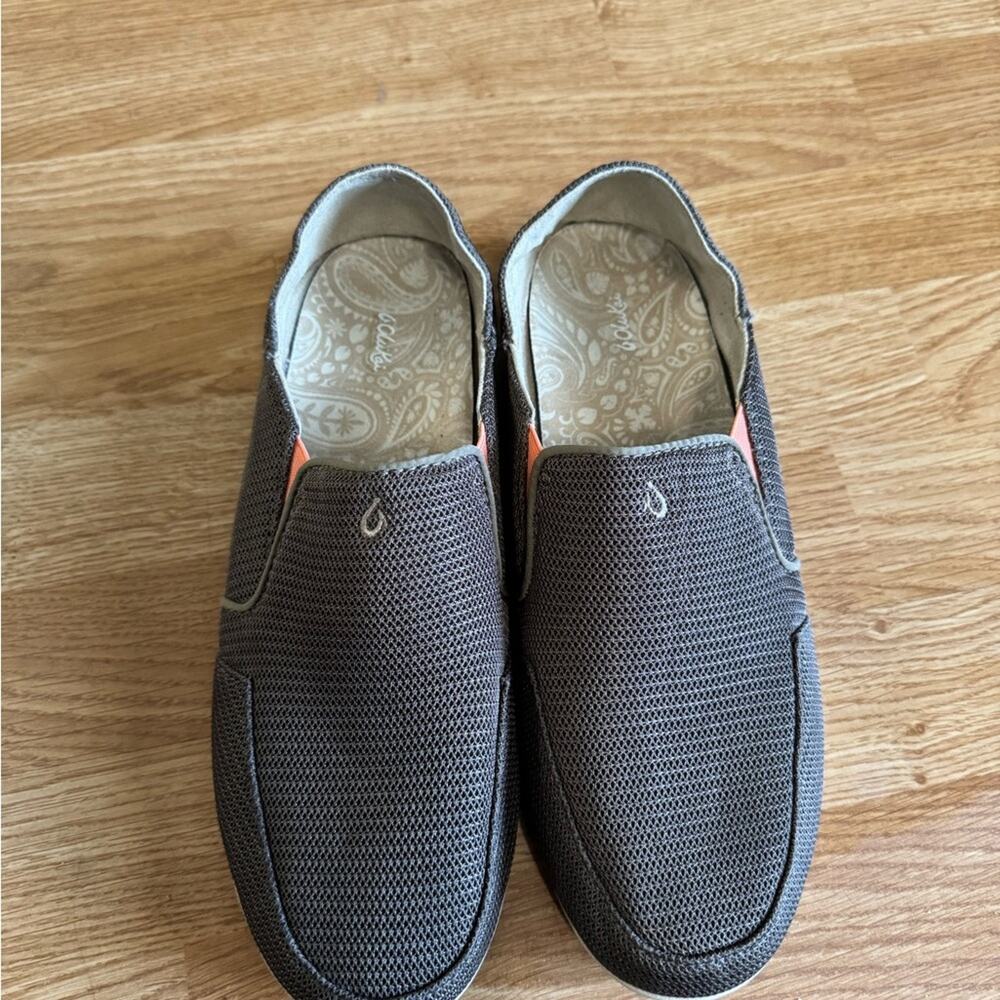 OluKai Waialua Mesh Brown Slip On Shoes Mustang Melon Loafers Womens Size 10